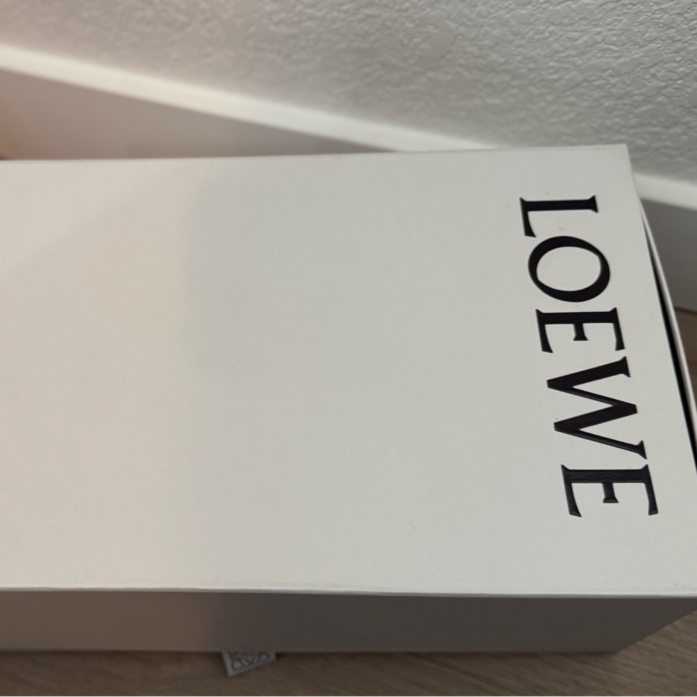 Loewe Black and White Logo Tags with Cream Dust Bag